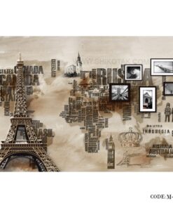 پوستر کاغذی 3D دیواری طرح ایفل