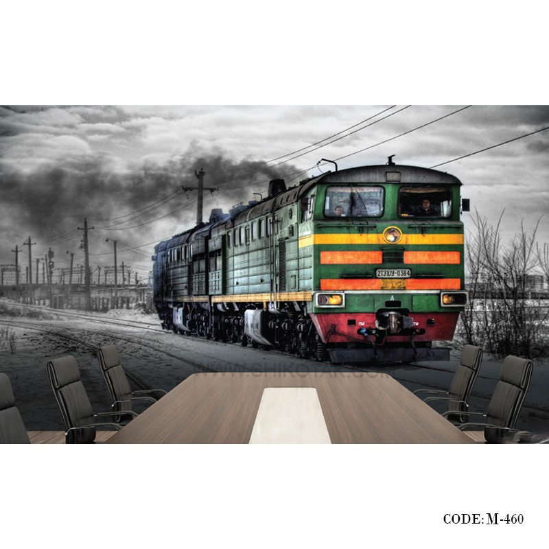 پوستر کاغذی سه بعدی دیواری طرح قطار