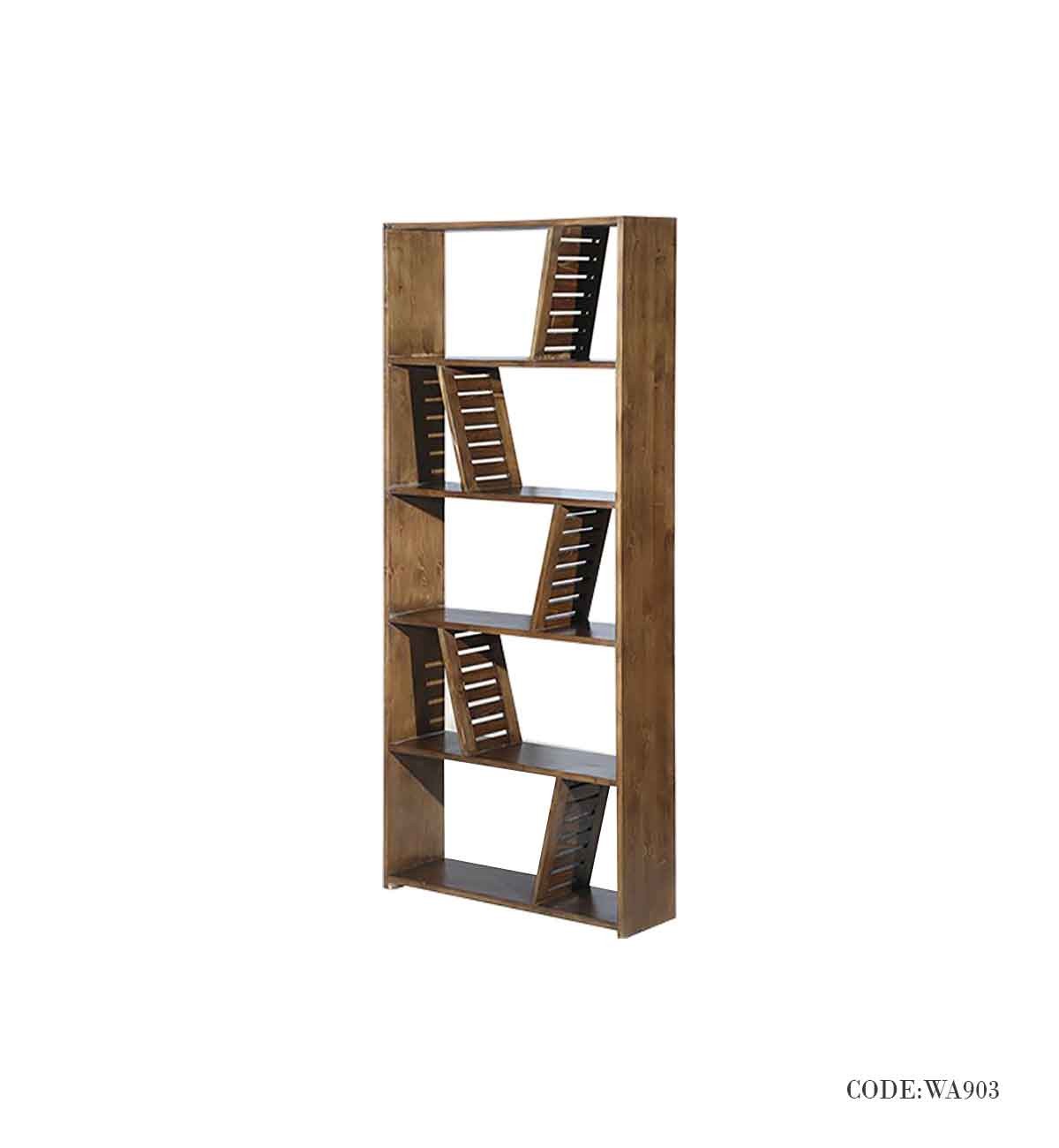 کتابخانه تمام چوب 5 طبقه طرح رادان