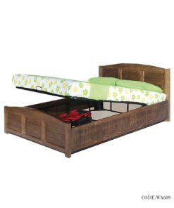 تختخواب جک دار دونفره چوبی طرح رادان