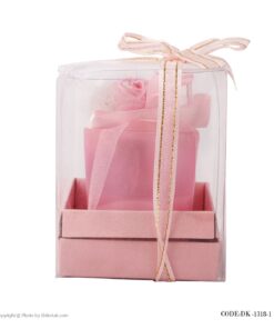 شمع فانتزی صورتی گلدار