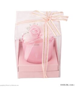 شمع فانتزی صورتی گلدار