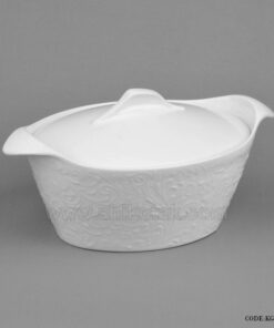 سوپ خوری سرامیکی بیضی در دار طرح رویال