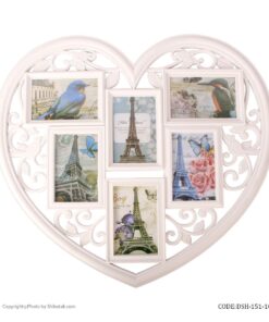 قاب عکس 6تایی پلاستیکی طرح قلب