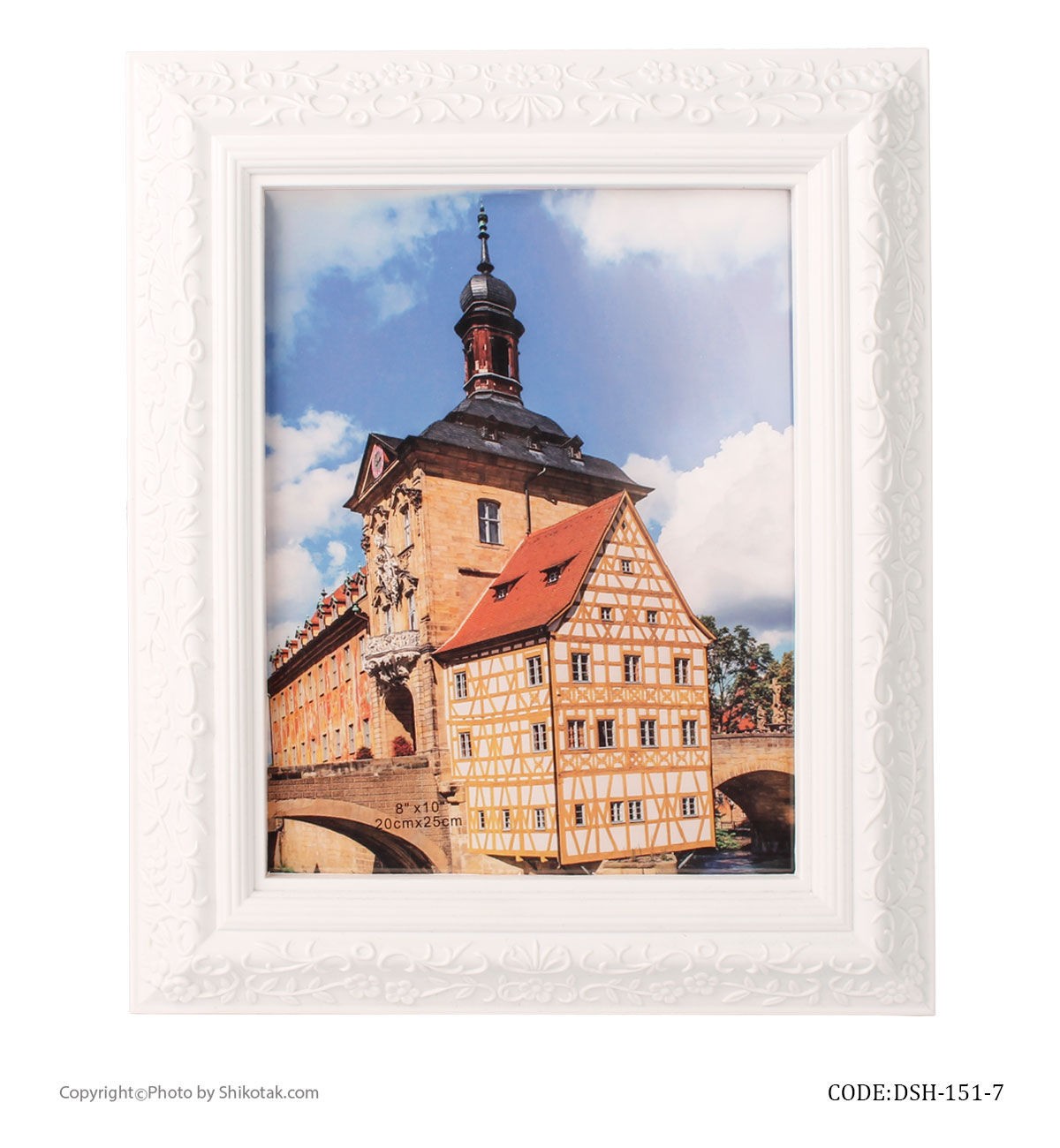 قاب عکس دیواری سفید پلاستیکی مدل آنا