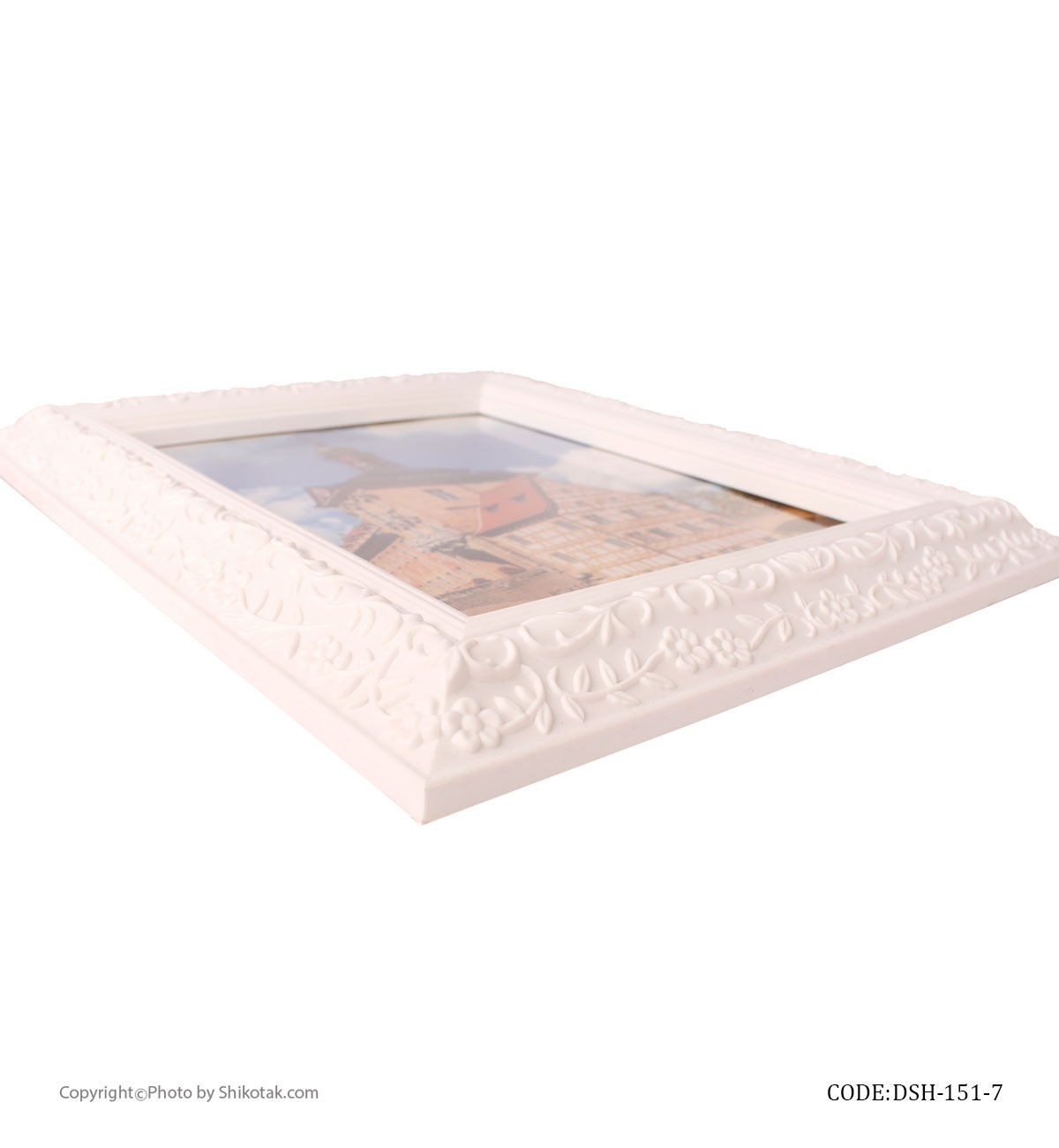 قاب عکس دیواری سفید پلاستیکی مدل آنا