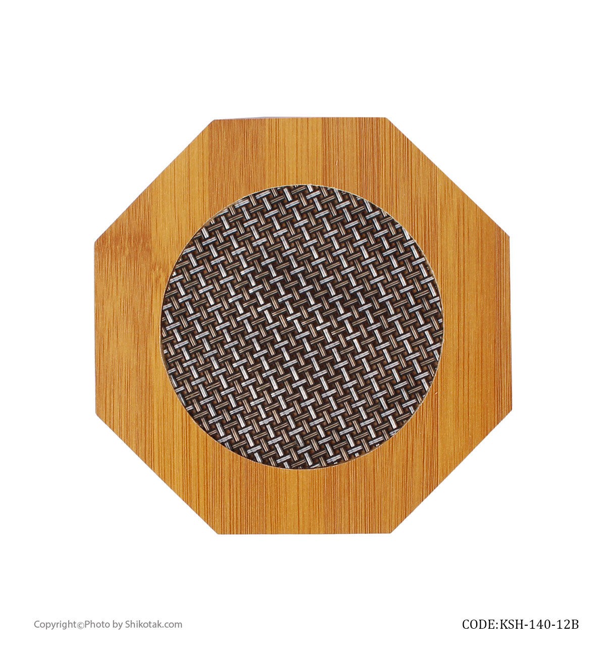 زیر قابلمه ای چوبی نسوز هشت ضلعی