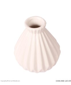 گلدان سفید سرامیکی شیک و تک سری 125