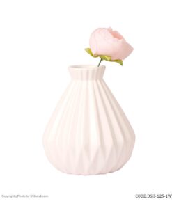 گلدان سفید سرامیکی شیک و تک سری 125