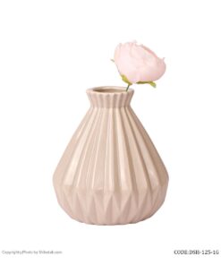 گلدان سرامیکی بژ شیک و تک سری 125