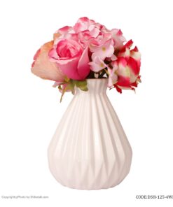 گلدان گل سرامیکی سفید شیک و تک سری 4-125