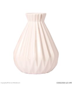 گلدان گل سرامیکی سفید شیک و تک سری 4-125