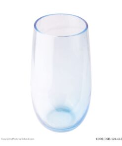 گلدان شیشه ای رومیزی پافیلی آبی رنگ