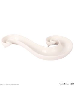 اردو خوری سفید سرامیکی طرح مارپیچ کوچک