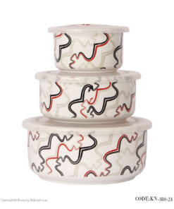 ظروف چینی نگهداری غذا طرح موج