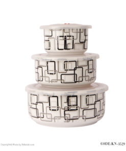 ظروف سه تکه چینی طرح مشبک