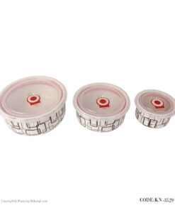 ظروف سه تکه چینی طرح مشبک