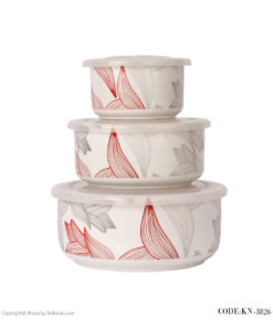 ظروف سه تکه یخچالی درب دار طرح صبا