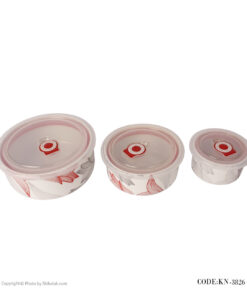 ظروف سه تکه یخچالی درب دار طرح صبا