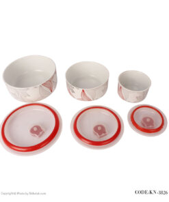 ظروف سه تکه یخچالی درب دار طرح صبا