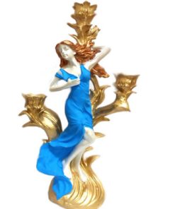 ست شمعدان پلی استر دو عددی طرح فرشته