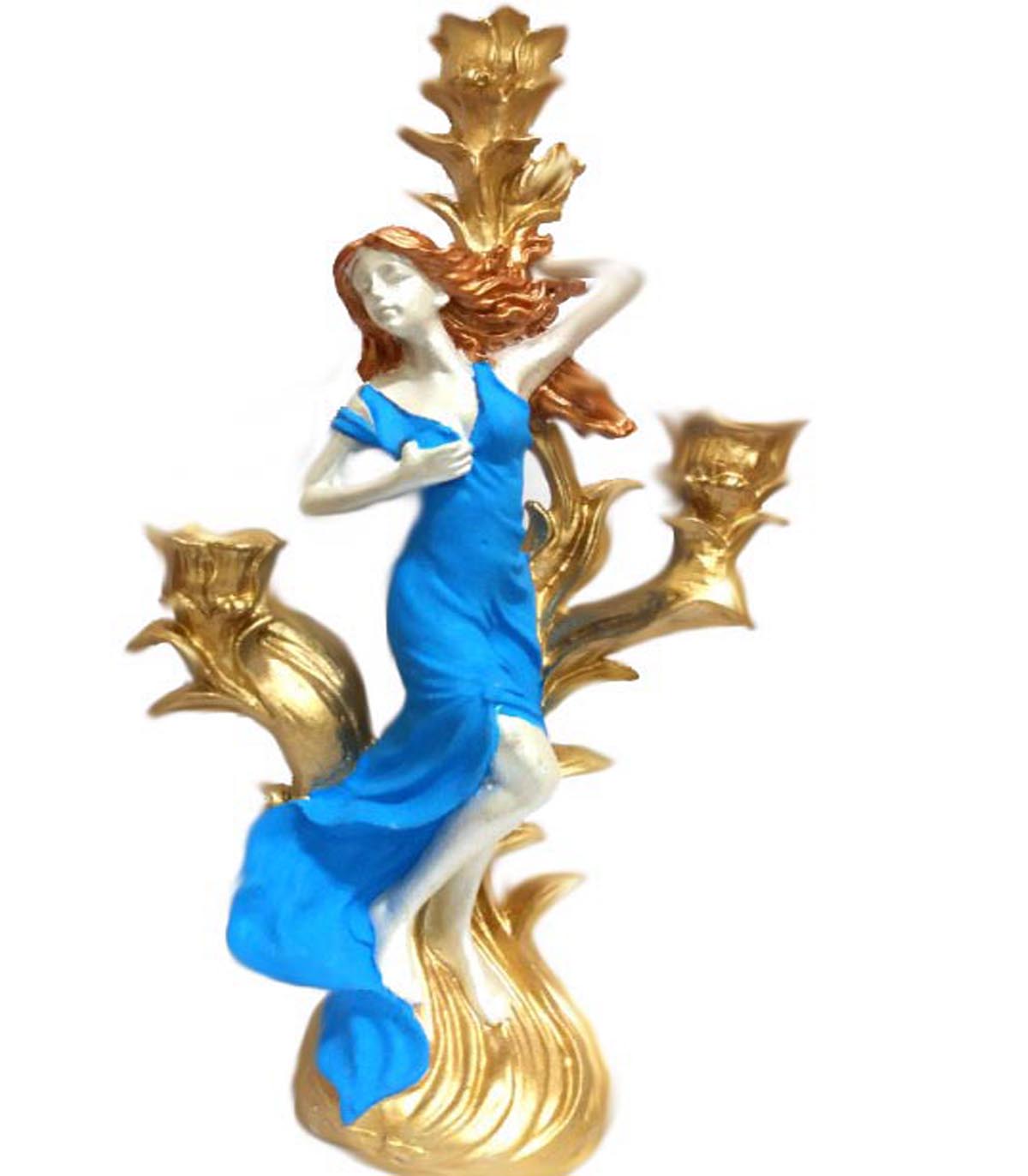 ست شمعدان پلی استر دو عددی طرح فرشته