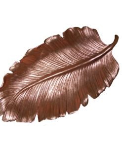 میوه خوری طلایی پلی استر طرح برگ