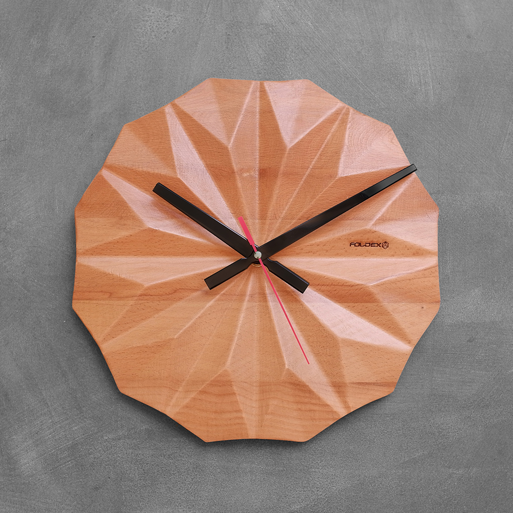ساعت دیواری چوبی فولدکس مدل دیلایت