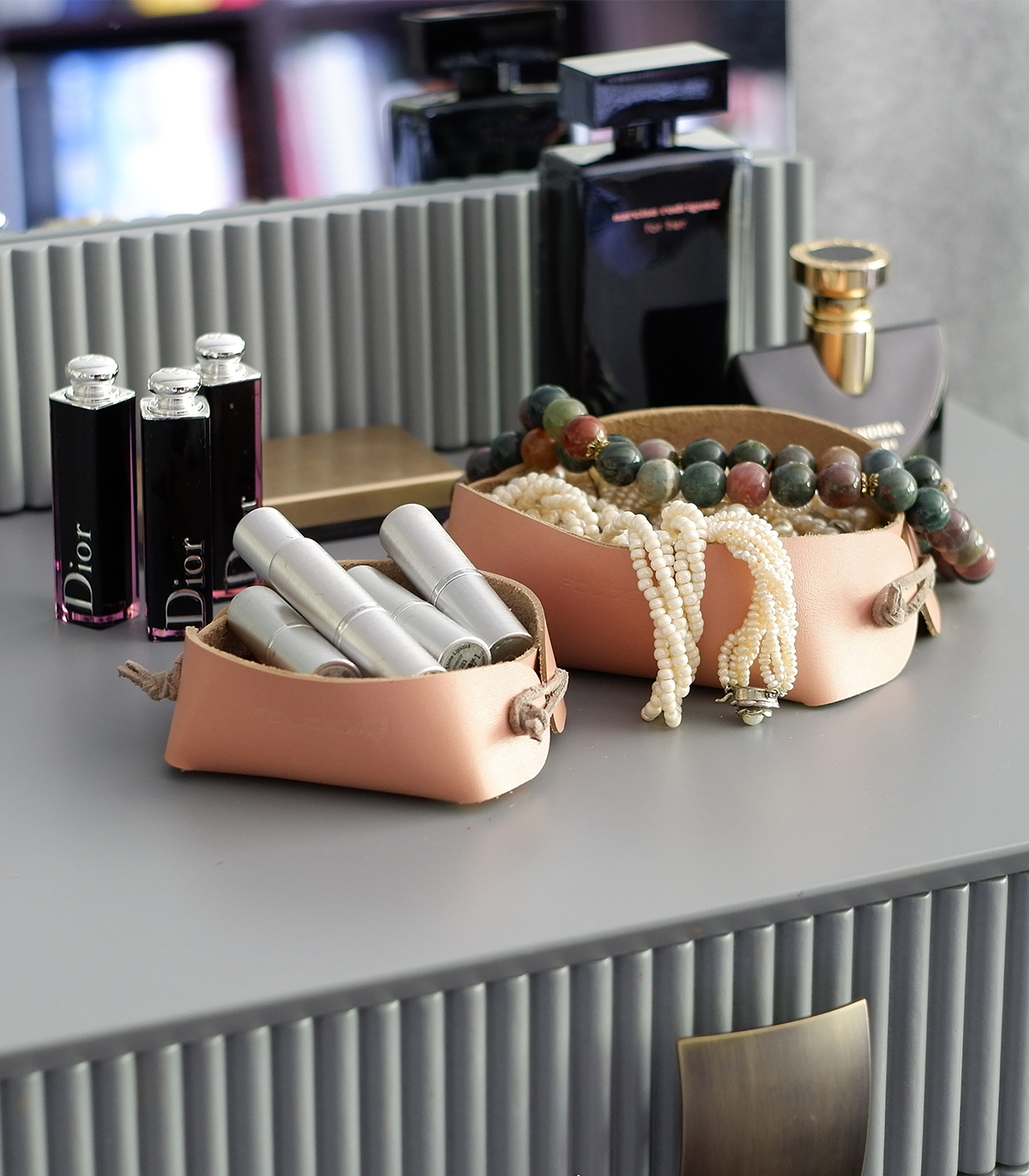 ست باکس چرمی پک دو عددی مربعی