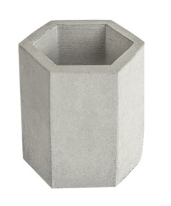 گلدان بتنی 6 ضلعی بزرگ طرح dco8