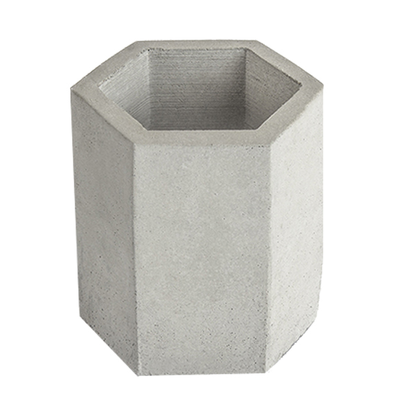 گلدان بتنی 6 ضلعی بزرگ طرح dco8