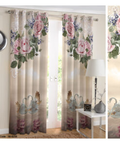 پرده اتاق خواب طرح برکه نیلوفری