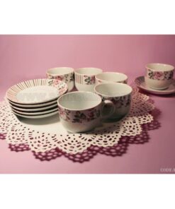 فنجان نعلبکی چینی طرح فلورانس