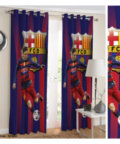 پرده اسپرت اتاق پسرانه طرح بازیکن بارسلونا