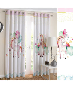 پرده اتاق کودک طرح اسب تک شاخ