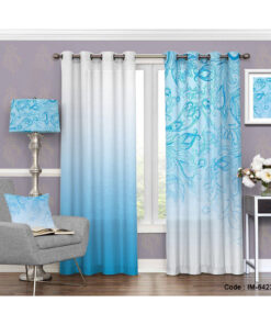 پرده ساده اتاق خواب طرح آبی دریایی