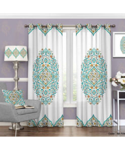 پرده اسلیمی اتاق خواب طرح شاه پسند