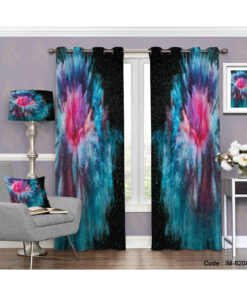 پرده انتزاعی اتاق خواب طرح انوار