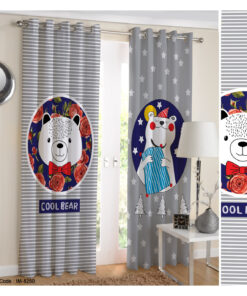 پرده پانچی کودکانه طرح cool bear