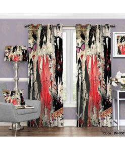 پرده پانچی طرح آبرنگی fashion