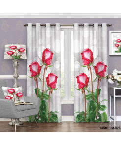 پرده سه بعدی اتاق خواب و پذیرایی طرح شاخه های رز