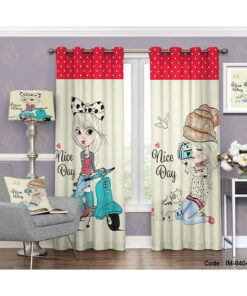 پرده اتاق خواب دخترانه طرح nice day