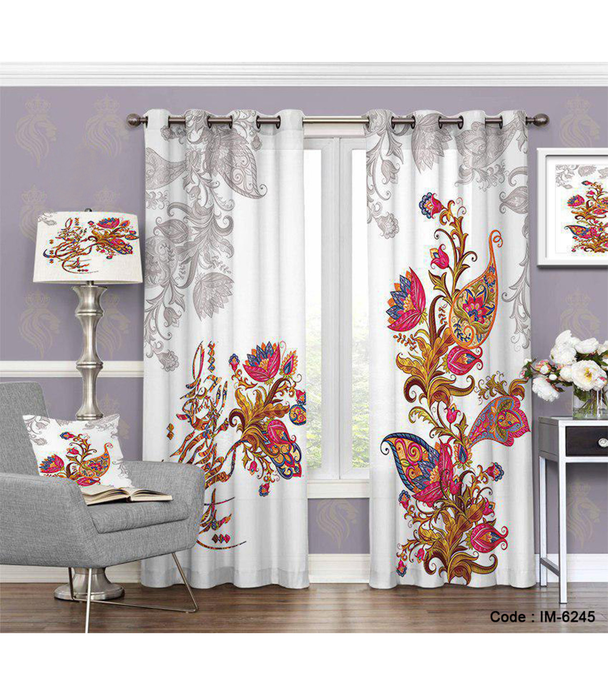 پرده پانچی سنتی طرح سیمرغ