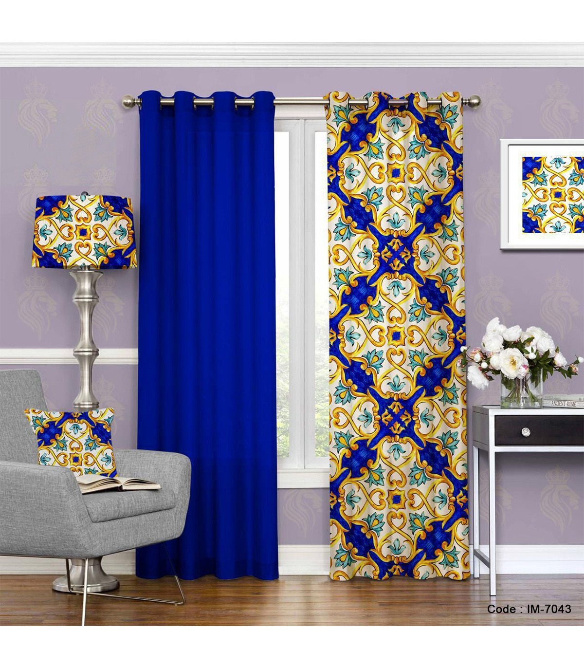 پرده پانچی اتاق خواب و پذیرایی طرح ماندانا