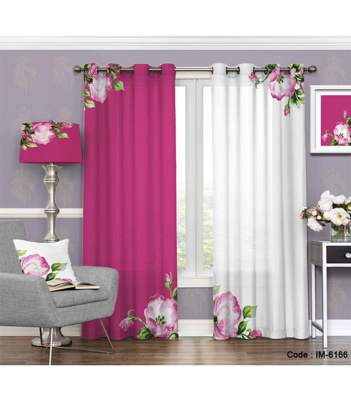 پرده اتاق خواب عروس طرح نیلوفر