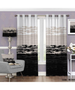 پرده پانچی طرح سیاه قلم دریا