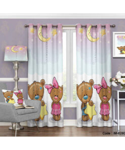 پرده کودکانه اتاق دخترانه و  پسرانه طرح خرسی