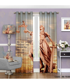 پرده پانچی دو تکه طرح قضاوت