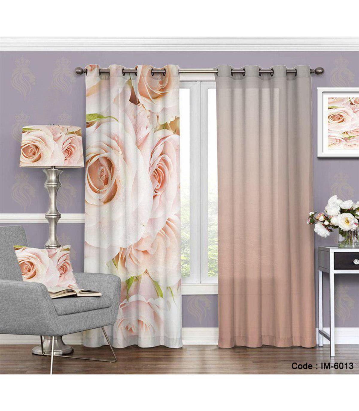 پرده اتاق خواب عروس طرح باغ رویایی