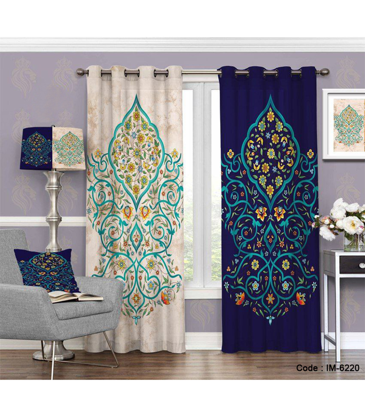 پرده شیک خواب و پذیرایی طرح صبا